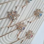 کانزاشی طرح گل آویزدار نگینی