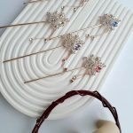 کانزاشی طرح گل آویزدار نگینی