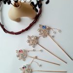کانزاشی طرح گل آویزدار نگینی