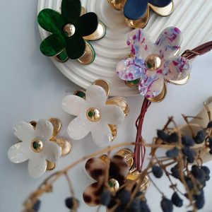 کلیپس گل فلزی