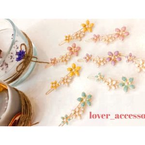 گیره چفتی کریستالی گلی