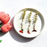 کاف مو (زلف آویز) سنگی طلایی